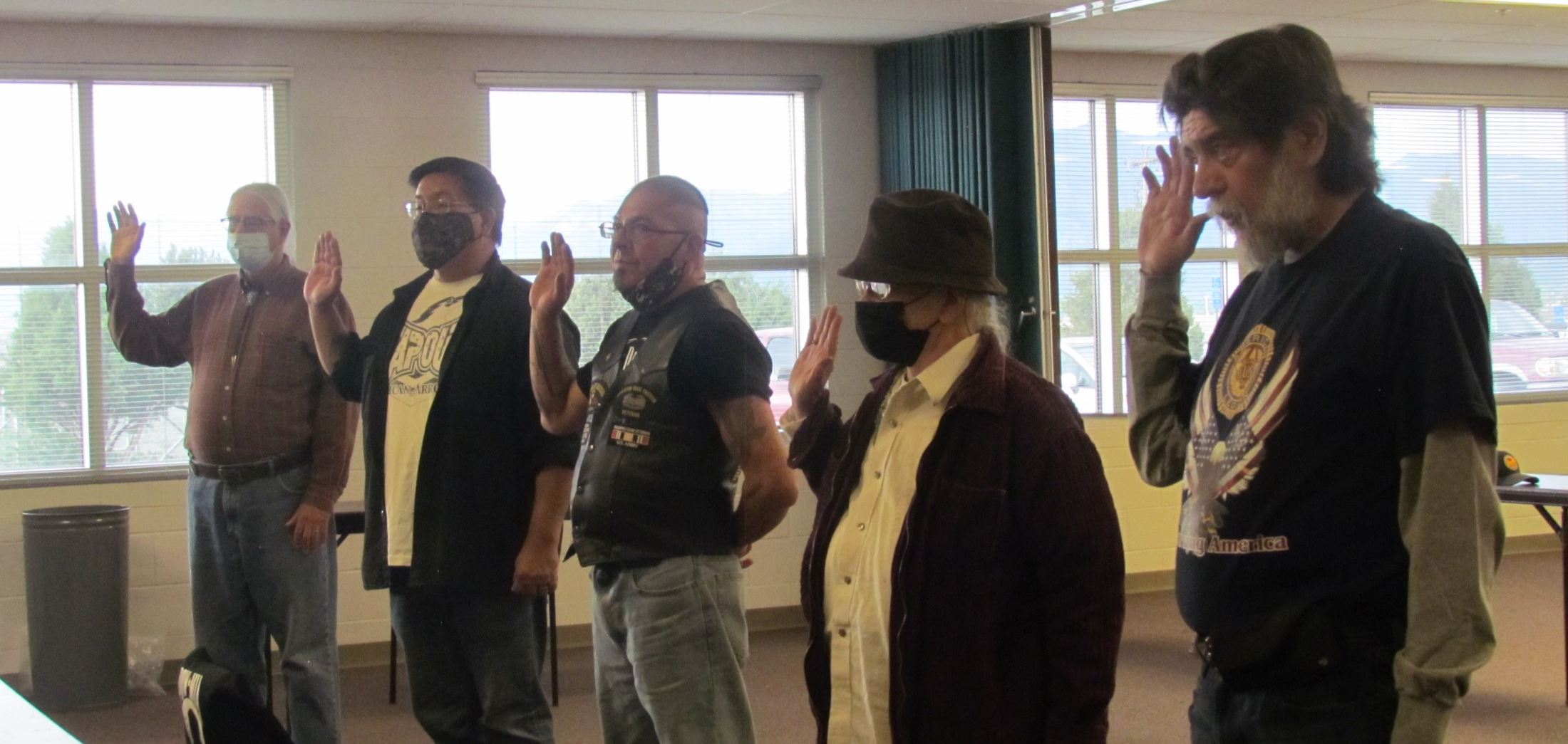 Officers swearing in ceremony at post 16 Taos New Mexico